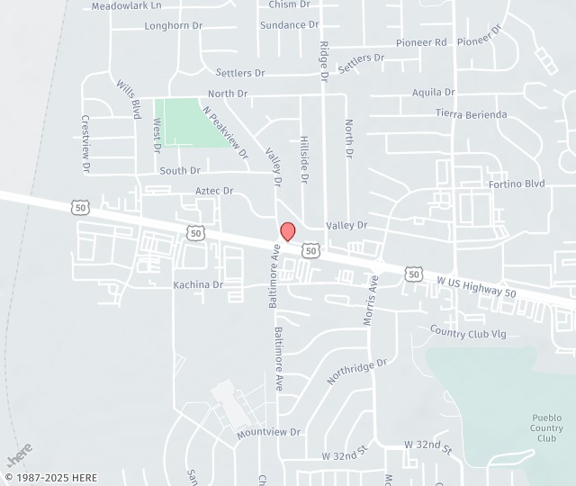 Location Map: 1919 W. US Highway 50 Pueblo, CO 81008